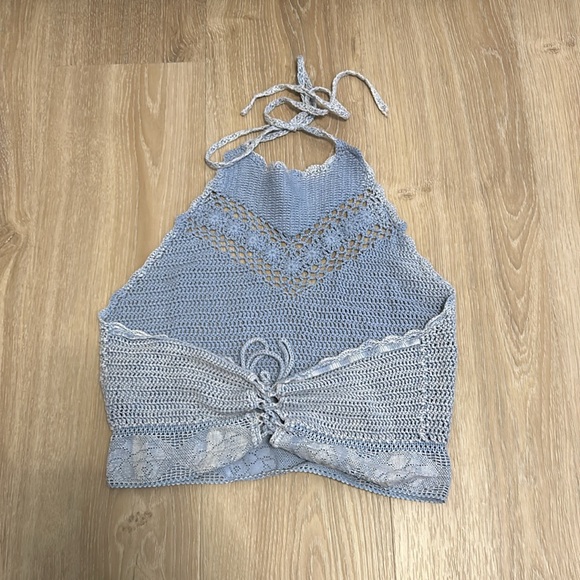 Blue knit top - Picture 2 of 5